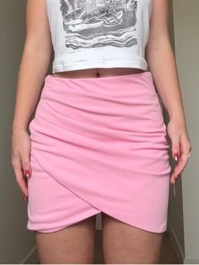 Zara Wrap-Front Mini Skirt